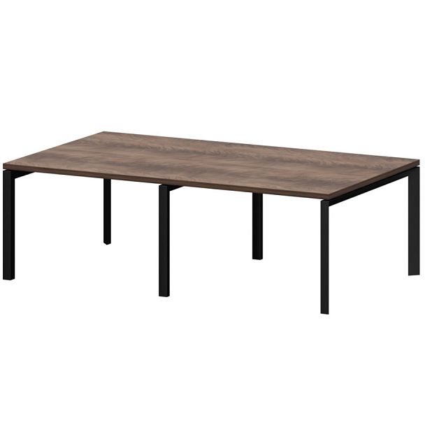 Стол переговорный на металлокаркасе КТМ-24.14.38 дуб апрель 2400x1400x750 Акцент - Вид 1