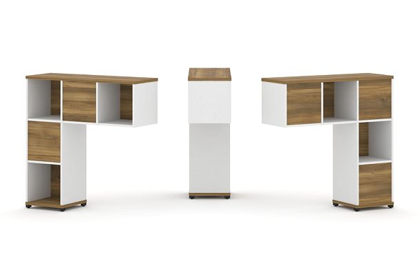 Concept Надставка низкая CN.DNN-001 Сандал Янтарный/Белый Бриллиант/Металл Черный 1099*365*1130 - Вид 1