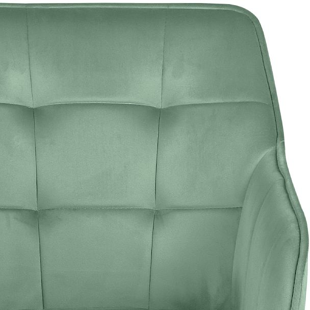 Полубарное поворотное кресло Мони К, Confetti aquamarine/белый - Вид 8