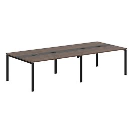 Конференц стол EUCT 3114 Дуб Денвер темный/Черный 3132х1346х750 EDIS - Фото предпросмотра