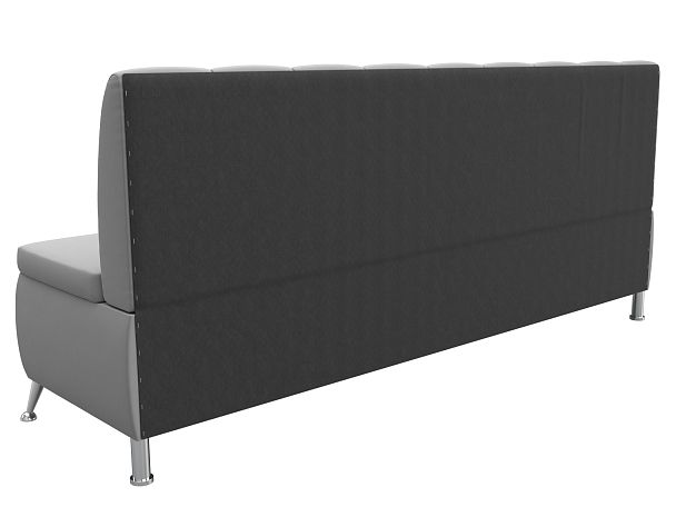 Кухонный прямой диван Кантри (полностью экокожа белая) - Вид 7