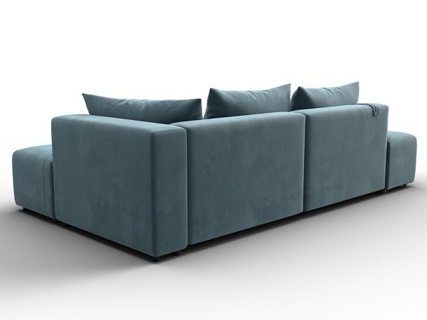 Диван угловой Лига-103 НПБ угол правый Велюр бирюзовый - Вид 5