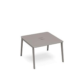 Стол для переговоров с кабель-каналом METAL Time metal ТМ М1 153 мокко премиум - Фото предпросмотра