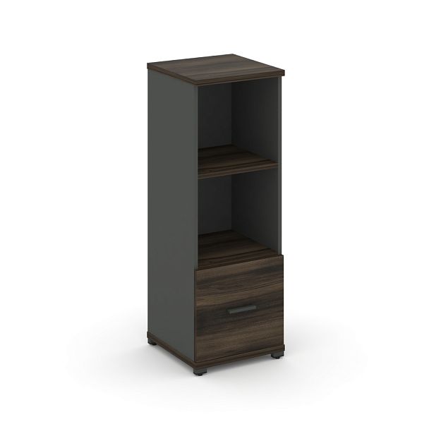 Concept Шкаф 1 узкая секция, 3 ниши CN.STU-311 A Дуб Мали/Антрацит/Металл Антрацит 420*420*1186 - Вид 1