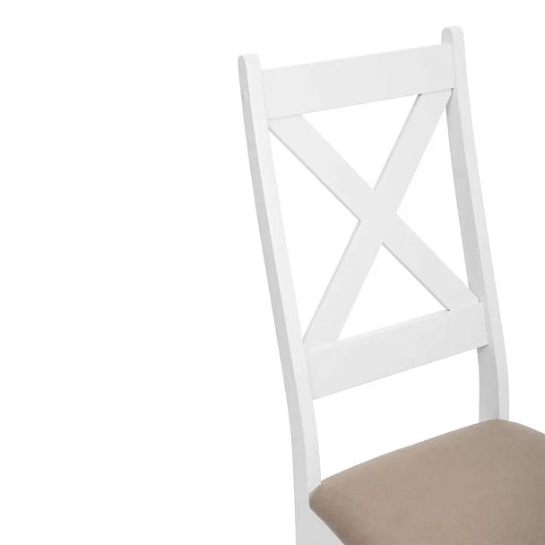 Стул Кроссман/Crossman, Многослойный березовый шпон, white/велюр бежевый - Вид 7
