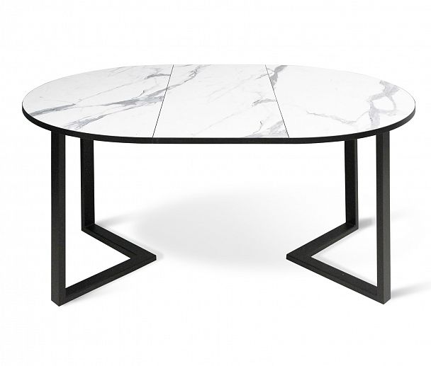 Стол раздвижной Sheffilton SHT-T41/100-140 обеденный статуарио венато/черный - Вид 3