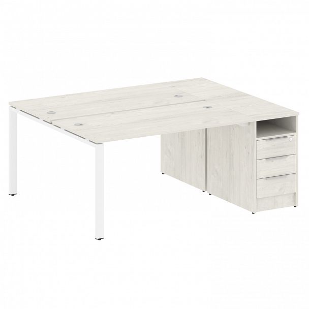 Рабочая станция "Metal System" БП.РС-СТП-2.3 дуб наварра/белый - Вид 1