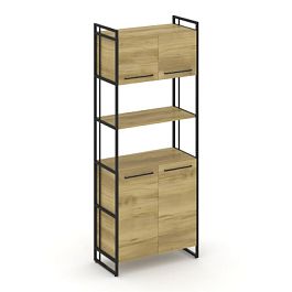 Rift Шкаф 5 ниш широкий RF.SS-53 Дуб Винченцо/Металл Черный 798*396*2010 - Фото предпросмотра