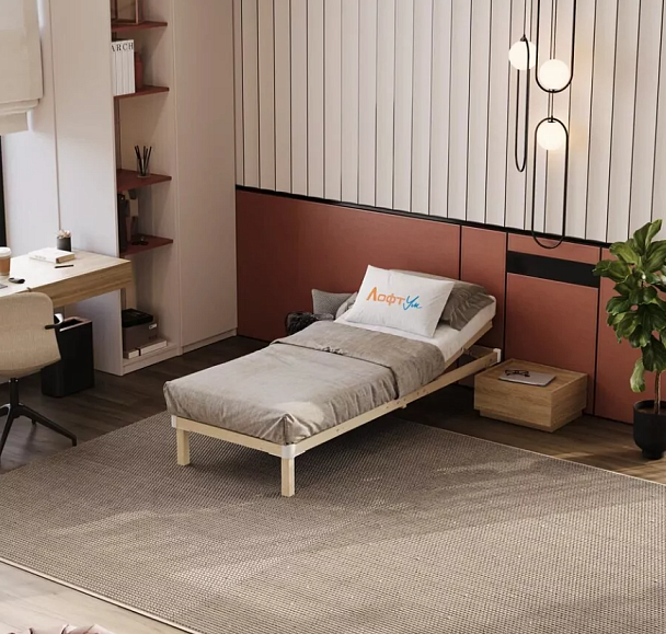 Кровать - подиум деревянная Канапе Люкс Альфафлекс 800х2000 - Вид 7