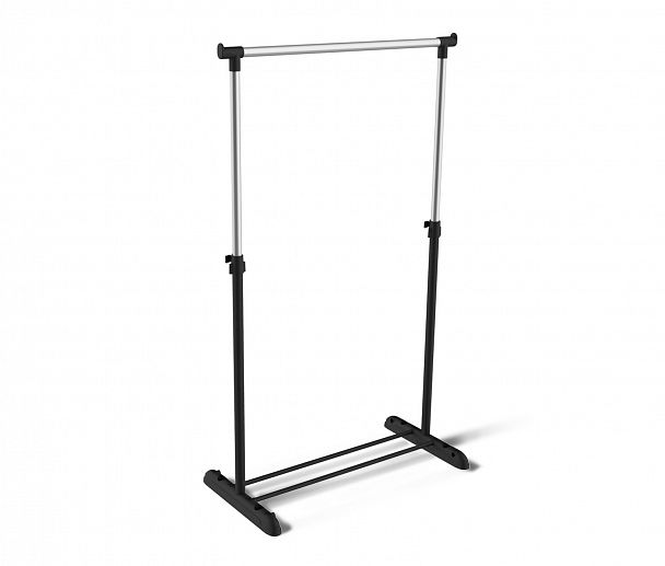 Вешалка-штанга гардеробнаяSHT-WR4340 черный/черный муар/хром лак - Вид 1