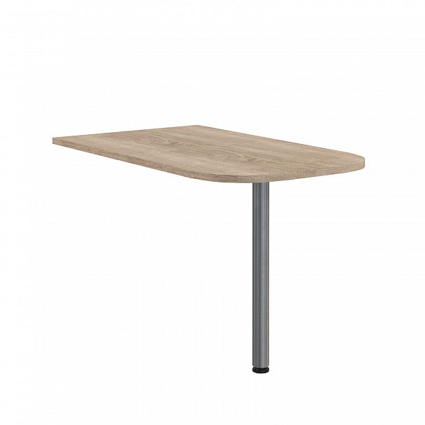 Приставка с опорой "Offix new" OB 127 дуб сонома/металлик - Вид 1