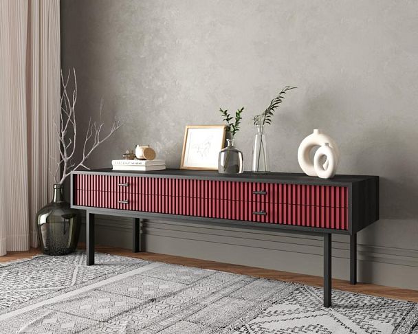 Консоль с двумя ящиками Emerson арт EM23/red/L - Вид 3