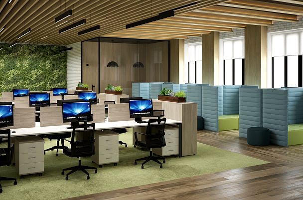 Шкаф низкий Sigma 400х400х825, 1 дв., з.ст HDF, правый / корпус: белый; фасад: белый - Вид 6