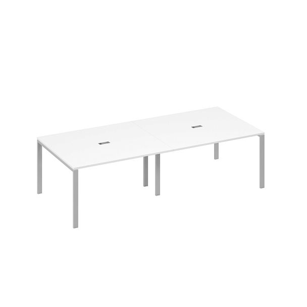 Стол переговорный 280 на каркасе UNO A4 А4 Б1 132-2 БП белый премиум / металлокаркас серый - Вид 1