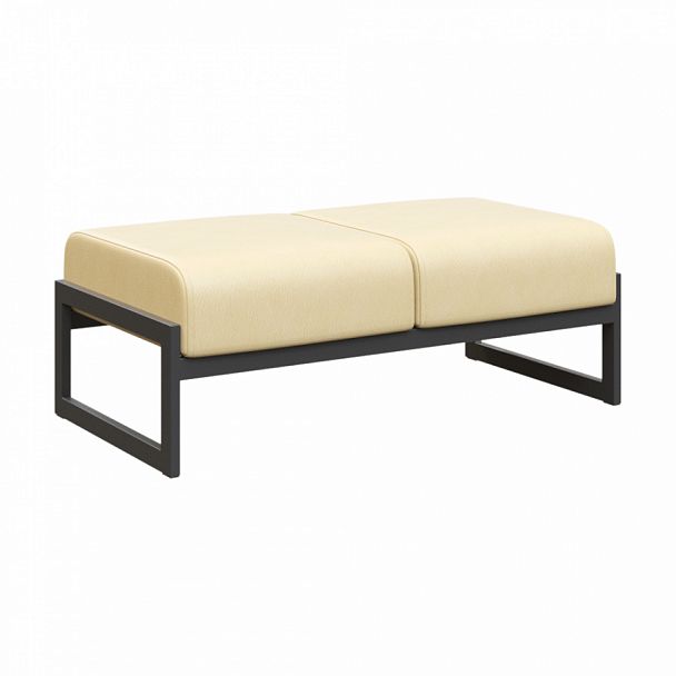 Банкетка двухместная "MODULE" MD.B2 Черный+бежевый - Вид 1