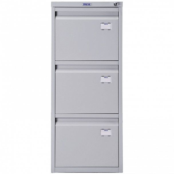 Шкаф картотечный ПРАКТИК "A-43", 995х408х485 мм, 3 ящика для 126 подвесных папок, формат папок A4 (БЕЗ ПАПОК) - Вид 3