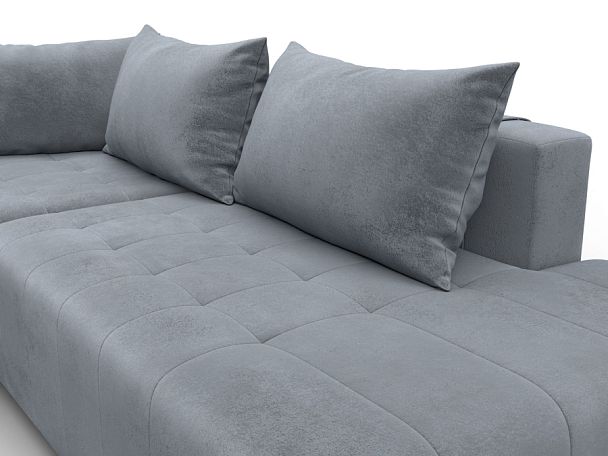 Диван угловой Лига-103 НПБ угол левый Велюр серый - Вид 4