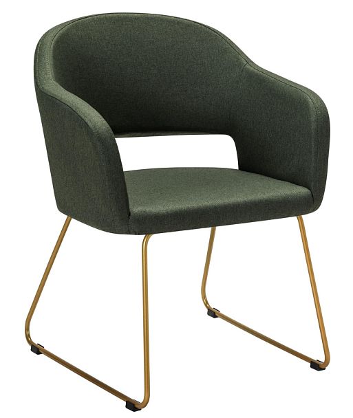 Кресло Oscar тёмно-зеленый/Линк золото - Вид 1