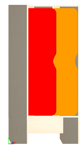 Шкаф детский 2-секционный для одежды ручки радиус ШЛД-014 - Вид 2