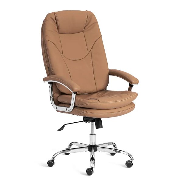 Кресло Софти Люкс/Softy Lux, Экокожа LUX Classic 18-13, св.-коричневый - Вид 20