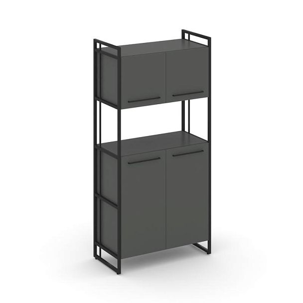 Rift Шкаф 4 ниши широкий RF.SS-42 Антрацит/Металл Черный 798*396*1648 - Вид 1