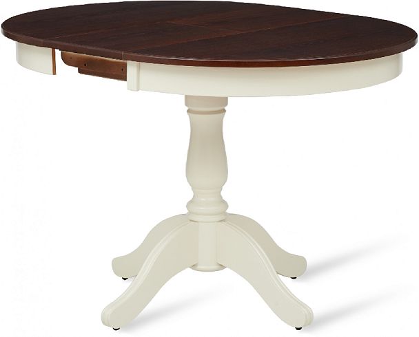 Стол деревянный раздвижной Вэлт D90(120)х90х76 Античный орех/Cлоновая кость - Вид 3