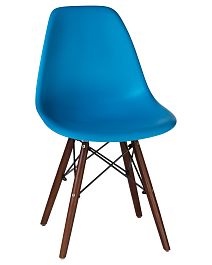 Стул обеденный LMZL-PP623 (ножки тёмный бук, цвет сиденья голубой) - Фото предпросмотра