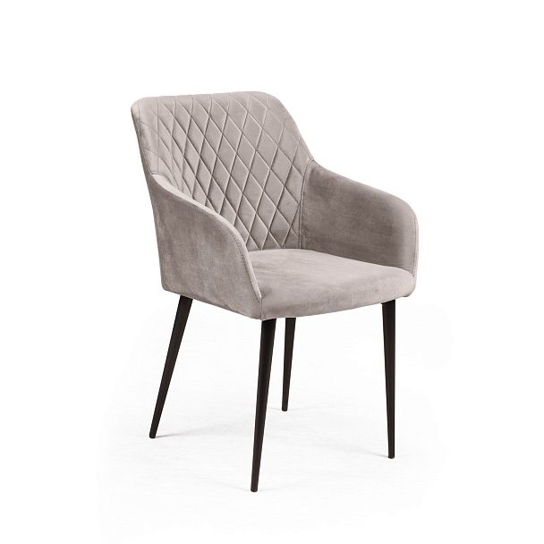 Стул Robert поворотный 90 градусов, функция возврата, антишум, бархат пепельно-бежевый 25 - Вид 2