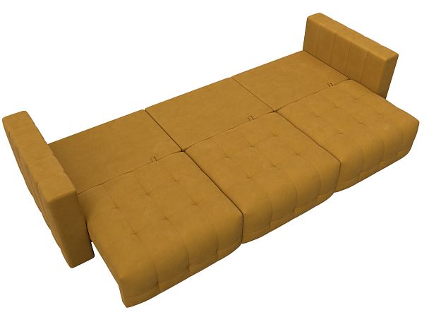Диван прямой Лига-052 НПБ Лонг Велюр желтый - Вид 10