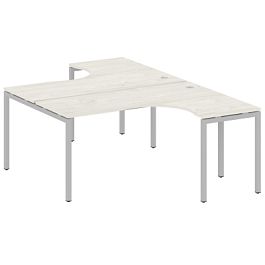 Metal System Quattro Р. ст. криволинейная на П-образном м/к 40БП.РАС-СА-2.4 Дуб наварра/Серый металл 1600*2435*750 - Фото предпросмотра