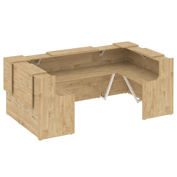 Ресепшн П-образный "Onix" O.R-K-36 тиквуд светлый - Вид 1