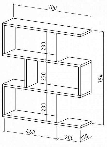 Полка навесная Лайт-5 - Вид 2