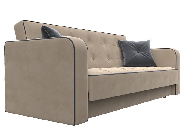 Диван-книжка Тур Велюр бежевый - Вид 3