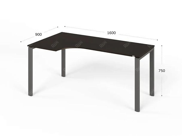 ЛАЙТ / LIGHT RLG016-14x9L Угловой стол 160x90x75 Венге - Вид 2