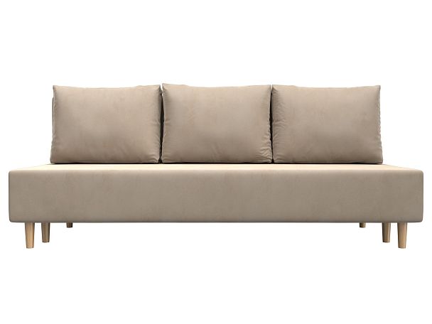 Диван прямой Лига-033 Велюр бежевый - Вид 2