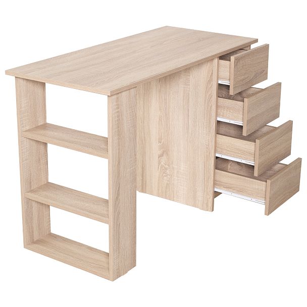 Стол письменный/компьютерный BRABIX "Scandi CD-016", 1100х500х750 мм, 4 ящика, дуб сонома, 641892, ЦБ013707-2 - Вид 18