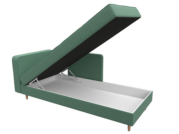 Кушетка Прайм левая Рогожка зеленый - Вид 7