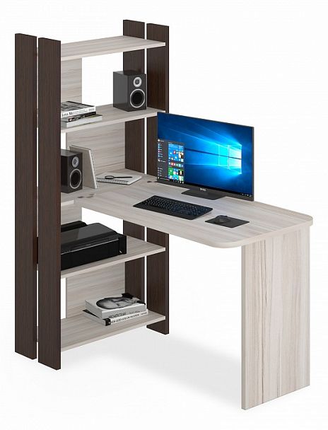 Стол компьютерный Домино Lite СТЛ-ОВ+С100Р Венге/Карамель - Вид 1