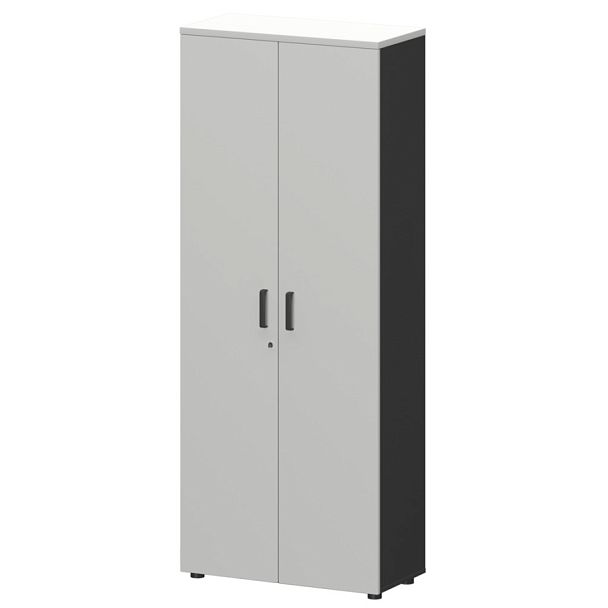 Шкаф СМШ-58Д Тип2 Графит/Белый 792x380x1990 Смарт - Вид 1