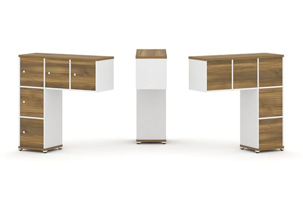 Concept Надставка низкая CN.ONN-007 Сандал Янтарный/Белый Бриллиант/Металл Белый 1099*365*1130 - Вид 1