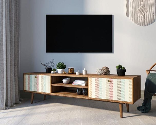 Комод Berber с нишей низкий под TV принт 45 арт BB49/Print_45 - Вид 3