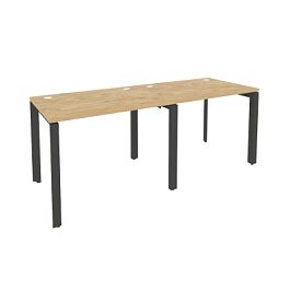 Onix Рабочая станция на П-образном м/к O.MP-RS-2.1.7 Тиквуд светлый/Антрацит металл 1960*720*750 - Фото предпросмотра