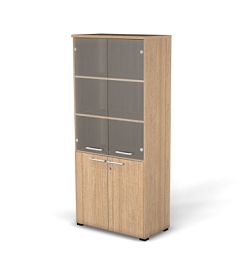 SMART/СМАРТ RS075-78Х44 Шкаф комби стекло с замком з/с xдф 786х436х1762 Швейцарский вяз - Фото предпросмотра