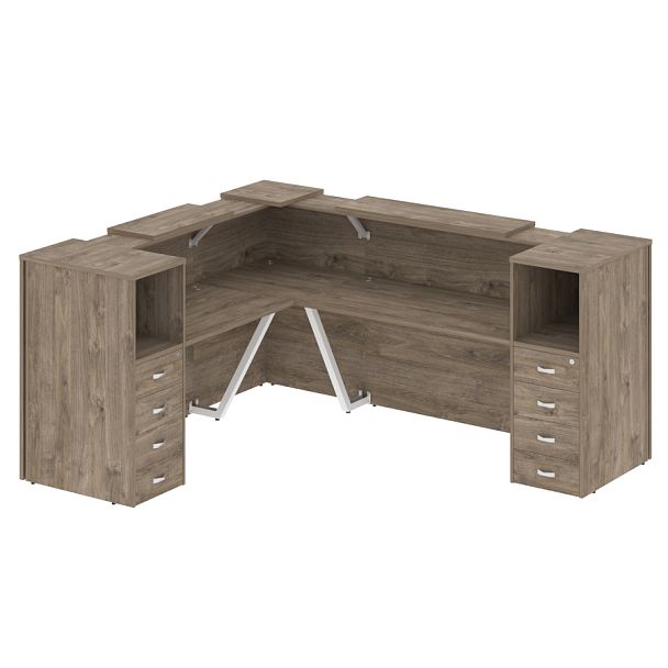 Ресепшн Г-образный "Onix" O.R-K-29 тиквуд темный - Вид 1