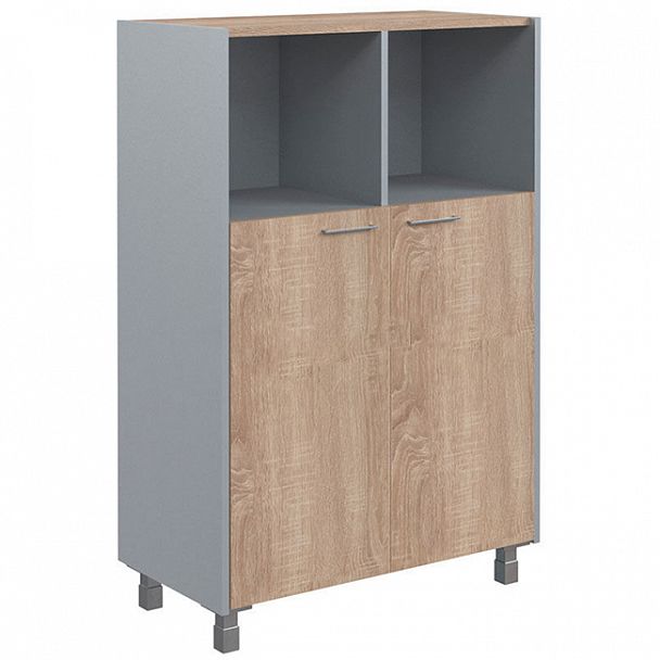 Шкаф "Offix new" OMC 87.3 дуб сонома/металлик - Вид 1