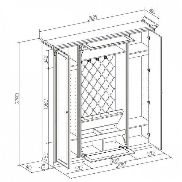 Прихожая "Благо-5.1-2" - Вид 2