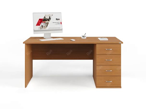 UNITY РС07-16 R ВИШНЯ Стол однотумбовый 1600х700х750 - Вид 1