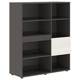 Стеллаж EHC 1145 Ясень Траун/Мокко 1120х430х1355 EDIS - Фото предпросмотра