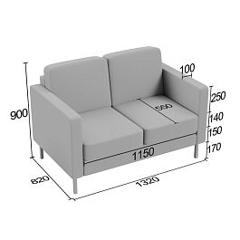 (end-d2) Диван Эндер двойной - Фото предпросмотра