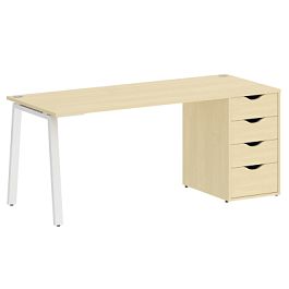 Home Office Стол письменный VR.SP-3-178.4.A Клён/Белый металл 1780*720*750 - Фото предпросмотра